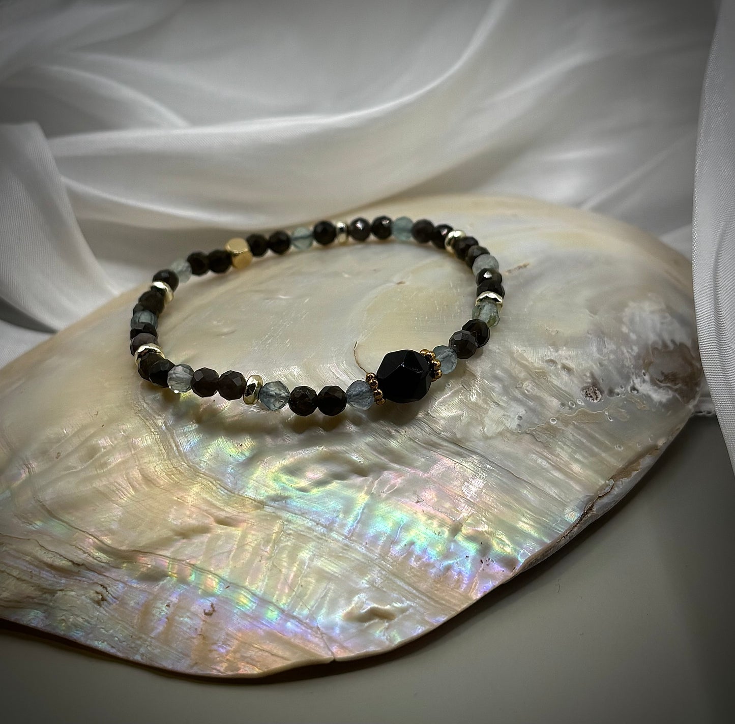 HOA Obsidian & Fluorit Verde | Armură Energetică