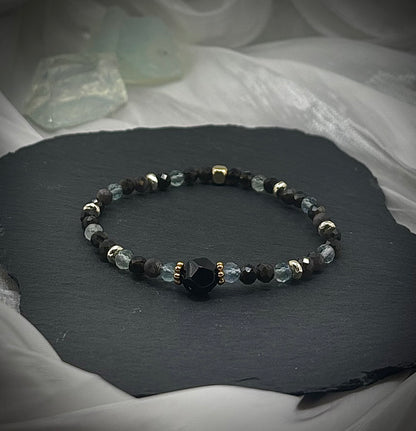 HOA Obsidian & Fluorit Verde | Armură Energetică